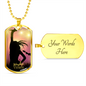 Worship YHWH | Female Singer Hand Raised | Dog Tag Necklace - Givtz Back