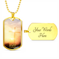 Worship YHWH | Cross | Dog Tag Necklace - Givtz Back