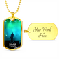 Worship YHWH | Electric Guitarist | Dog Tag Necklace - Givtz Back