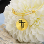 Be Still Cross | Bangle Circle Pendant - Givtz Back