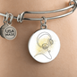 Head Phones Gold Splatter | Circle Bangle | Gift for Music Lover - Givtz Back