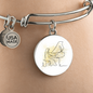 Grand Piano Gold Splatter | Circle Bangle | Gift for Pianist - Givtz Back