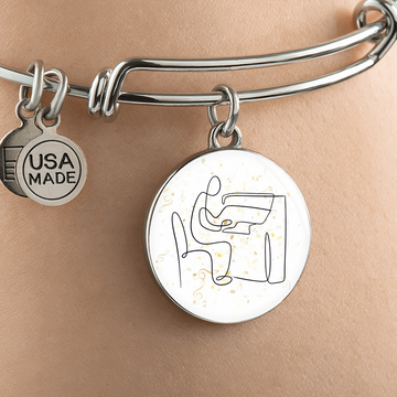 Piano Music Notes | Circle Bangle | Gift for Pianist - Givtz Back