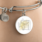 Piano Gold Splatter | Circle Bangle | Gift for Pianist - Givtz Back