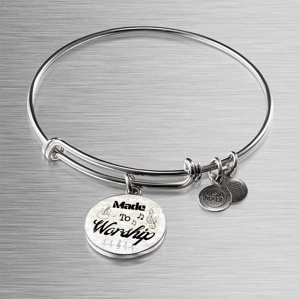 Made to Worship Gold Sheet Music | Bangle Circle Pendant | Guitar | Gift for Guitarist