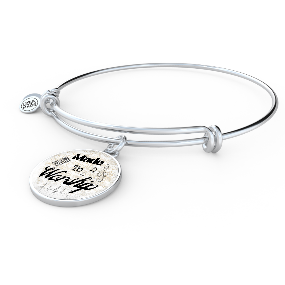 Made to Worship Gold Sheet Music | Bangle Circle Pendant | Piano Keys | Gift for Pianist
