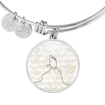 Music Notes Sheet Music | Circle Bangle | Gift for Musician - Givtz Back