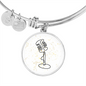 Microphone Vintage Music Notes | Circle Bangle | Gift for Singer - Givtz Back