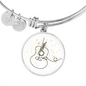 Acoustic Guitar Stars | Circle Bangle | Gift for Acoustic Guitarist - Givtz Back