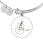 Acoustic Music Notes | Circle Bangle | Gift for Acoustic Guitarist - Givtz Back