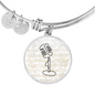 Microphone Vintage Sheet Music | Circle Bangle | Gift for Singer - Givtz Back
