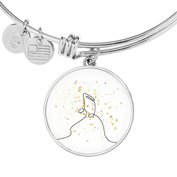 Music Notes Gold Stars | Circle Bangle | Gift for Musician - Givtz Back