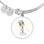 Microphone Vintage Gold Stars | Circle Bangle | Gift for Singer - Givtz Back