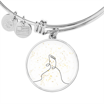 Music Notes | Circle Bangle | Gift for Musician - Givtz Back