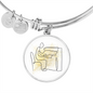 Piano Gold Splatter | Circle Bangle | Gift for Pianist - Givtz Back