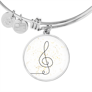 Music Clef Music Notes | Circle Bangle | Gift for Musician - Givtz Back