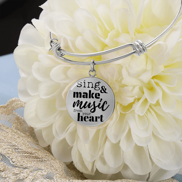 Sing & Make Music From The Heart | Bangle Circle Pendant