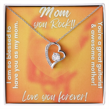 Love You Forever | Mom | Electric Guitar Player | Necklace - Givtz Back
