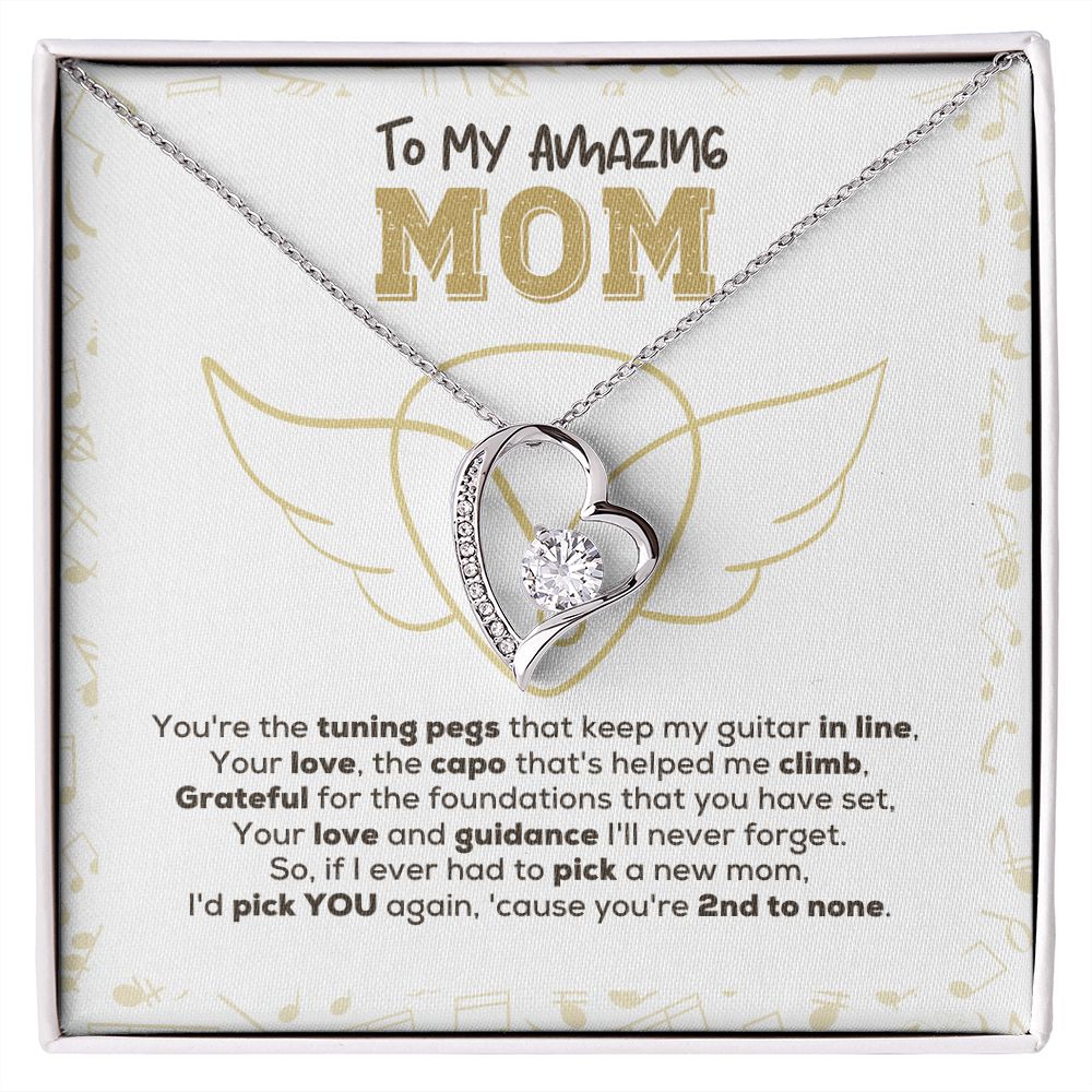 Necklace with Personalized Message Card You're the Tuning Pegs | Guitarist Gift for Mom