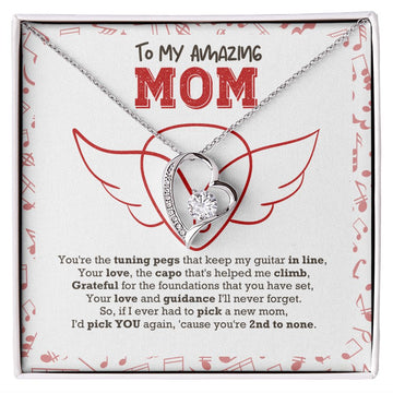 Necklace with Personalized Message Card You're the Tuning Pegs | Guitarist Gift for Mom