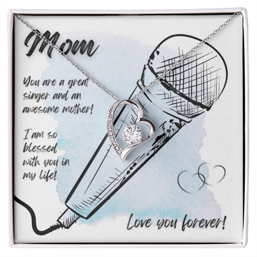 Love You Forever | Singer Mom | Blue | Necklace - Givtz Back