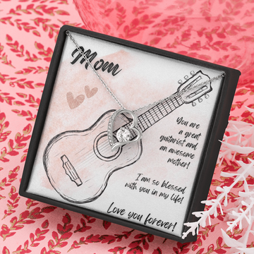 Love You Forever | Guitarist Mom | Pink | Necklace - Givtz Back