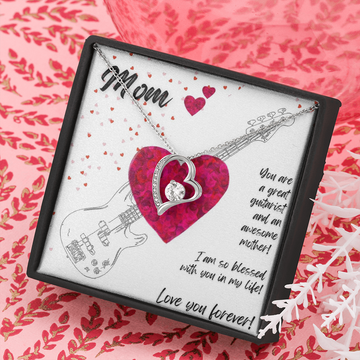 Love You Forever | Bassist Mom | Hearts | Necklace - Givtz Back