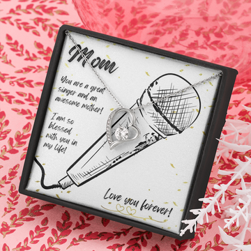 Love You Forever | Singer Mom | Gold Confetti | Necklace - Givtz Back