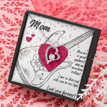 Love You Forever | Electric Guitarist Mom | Hearts | Necklace - Givtz Back