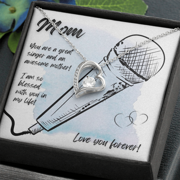 Love You Forever | Singer Mom | Blue | Necklace - Givtz Back