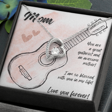 Love You Forever | Guitarist Mom | Pink | Necklace - Givtz Back