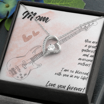 Love You Forever | Bassist Mom | Pink | Necklace - Givtz Back