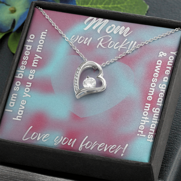 Love You Forever | Mom | Acoustic Guitar | Necklace - Givtz Back