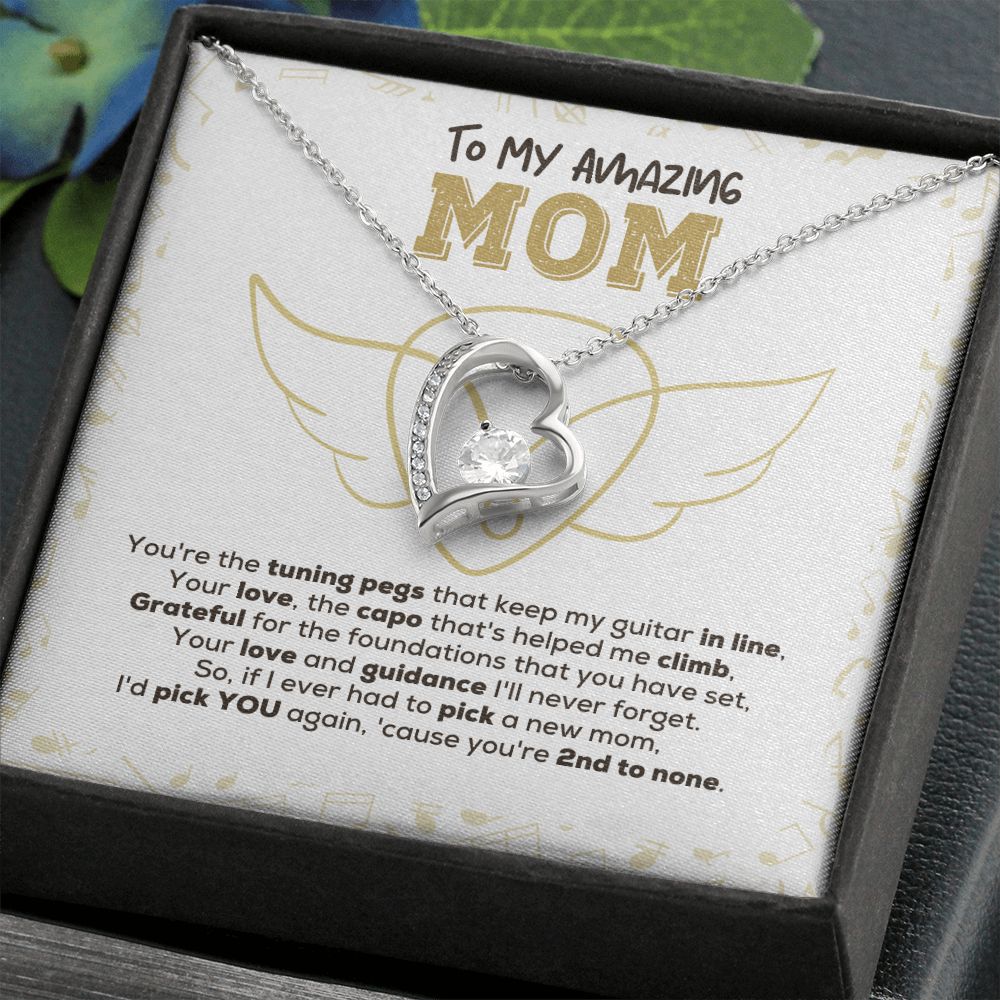 Necklace with Personalized Message Card You're the Tuning Pegs | Guitarist Gift for Mom