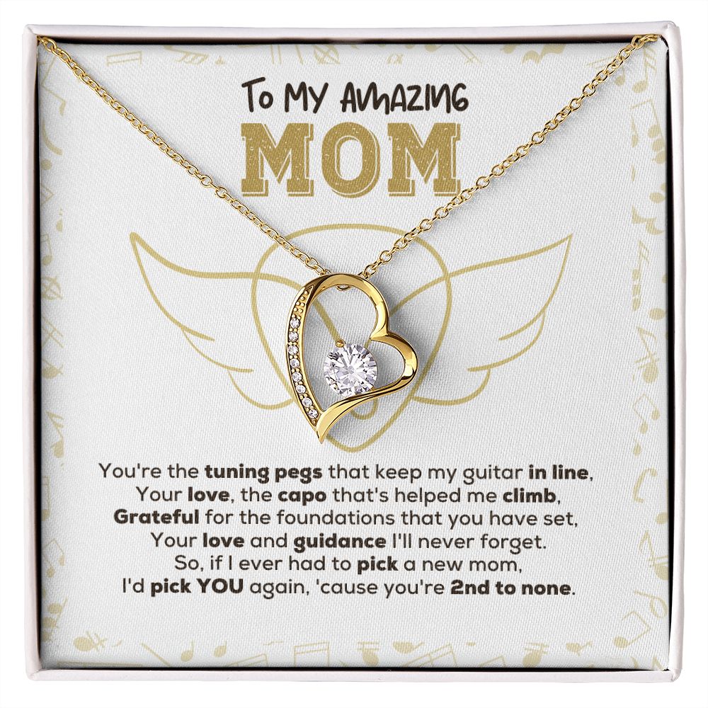 Necklace with Personalized Message Card You're the Tuning Pegs | Guitarist Gift for Mom