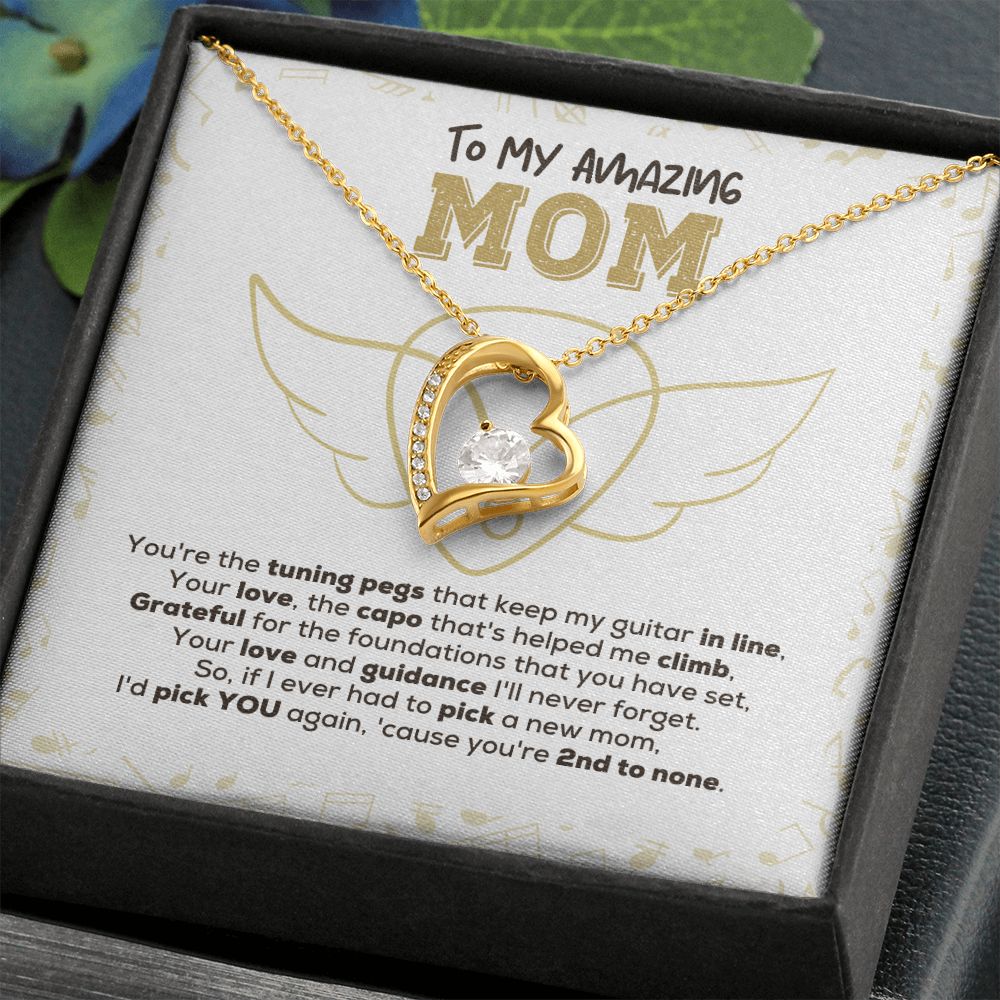 Necklace with Personalized Message Card You're the Tuning Pegs | Guitarist Gift for Mom