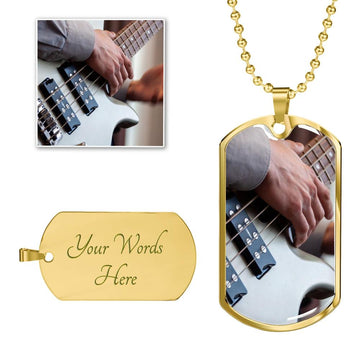 [Upload Your Photo]  Dog Tag Necklace Musician