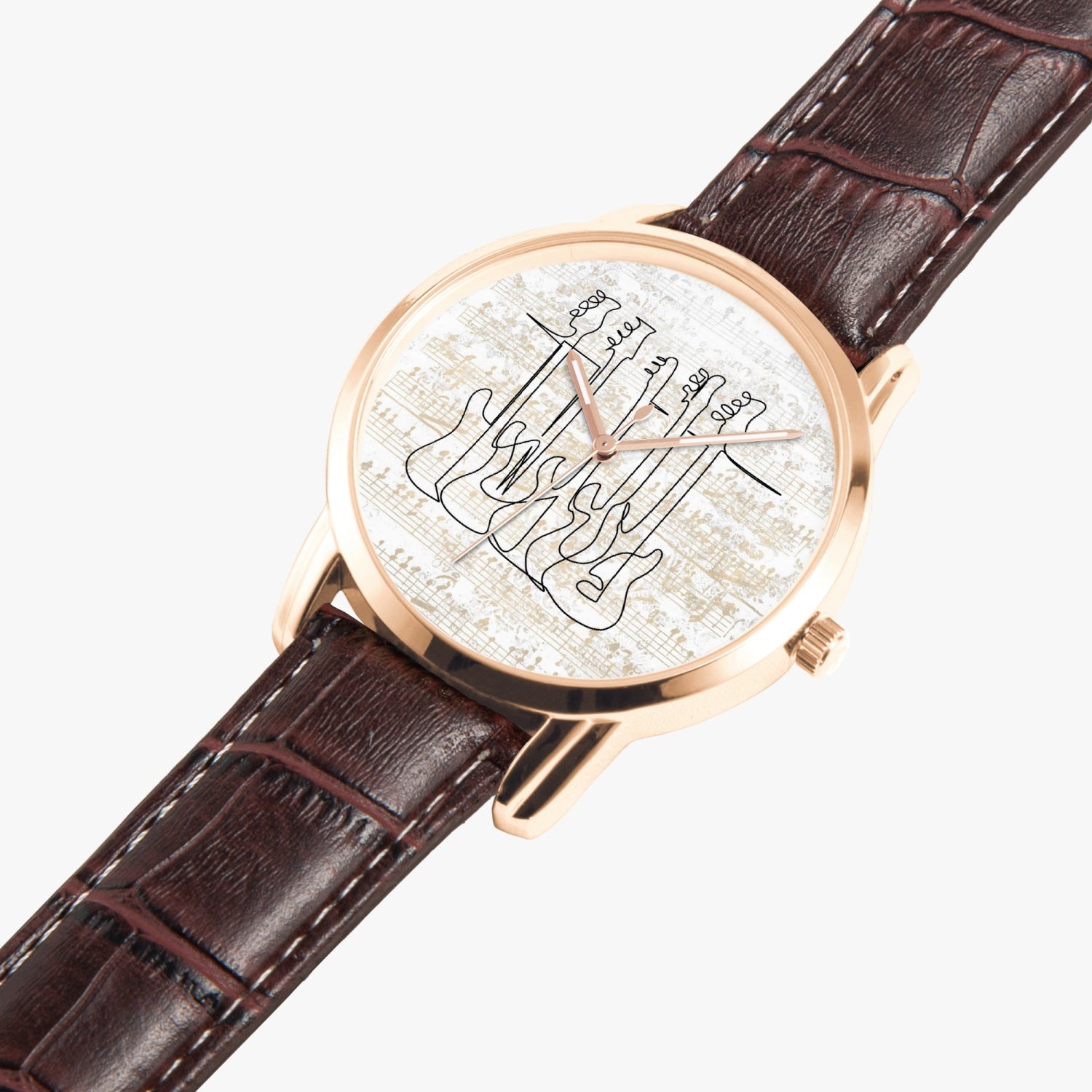 Bass Guitars | Wide Type Quartz Watch | Gift for Musician - Givtz Back