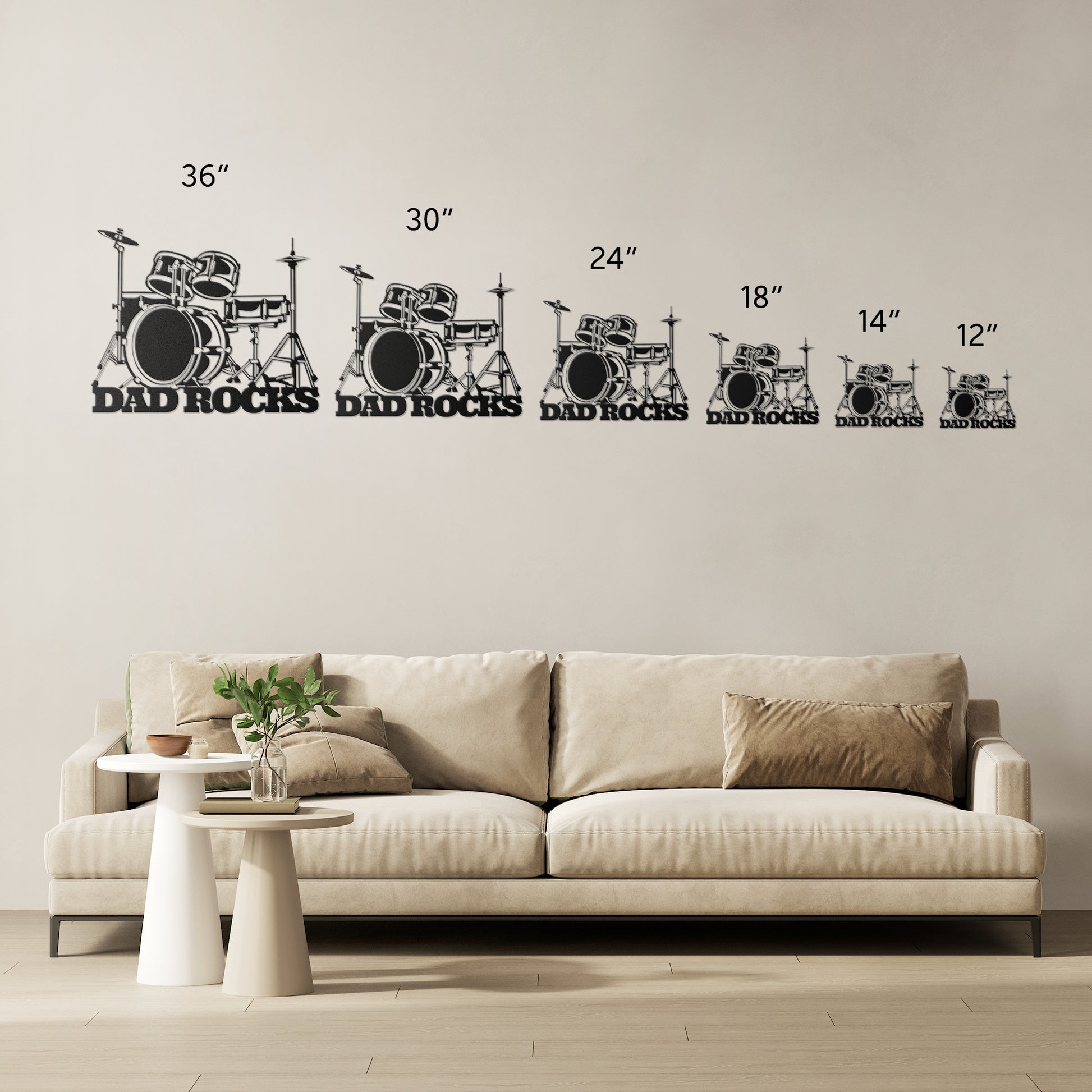 Drummer dad metal wall sign dad rocks father's day gift