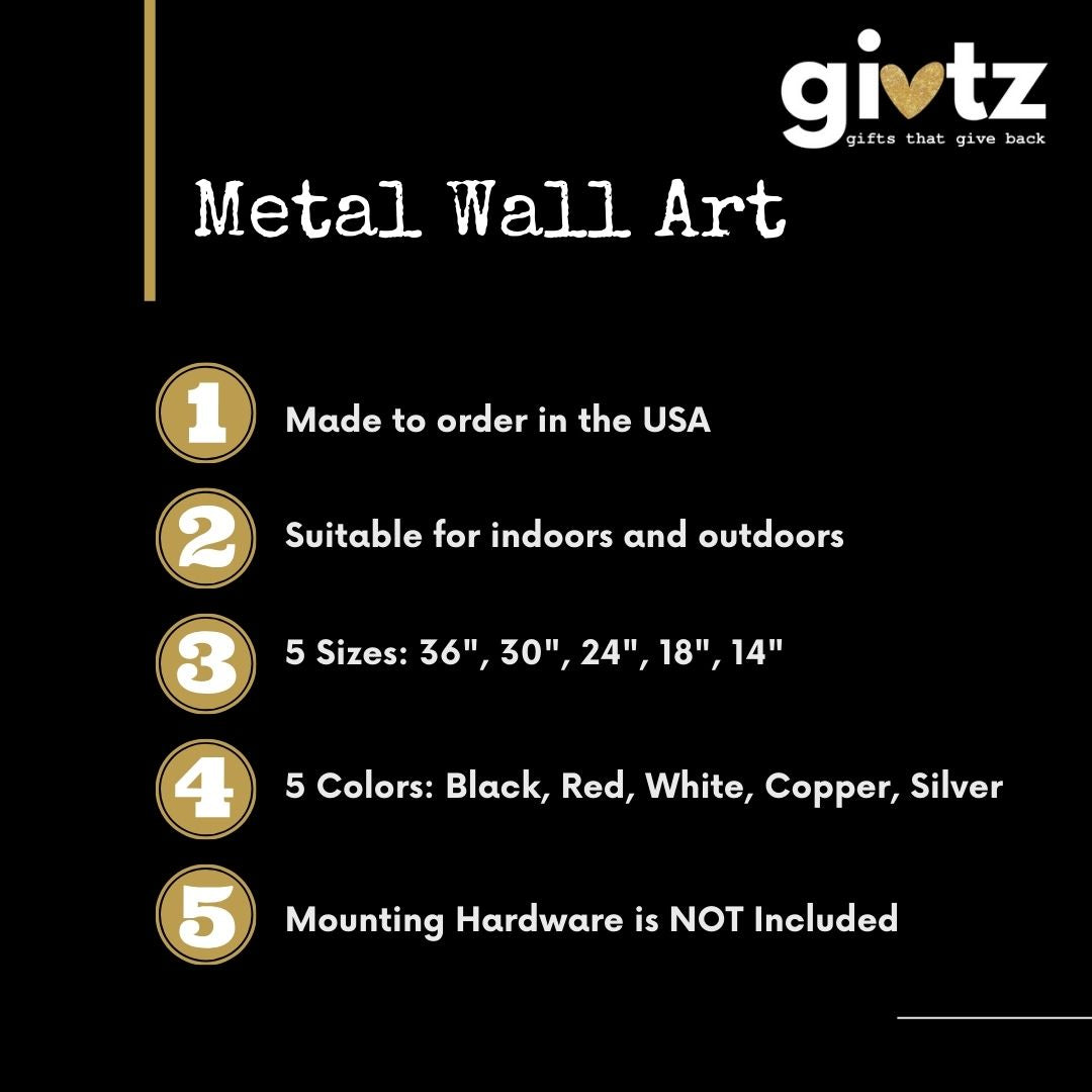 givtz that give back - custom metal wall sign  - support orphans