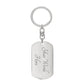 My Dad Rocks Sonogram | Personalized Military Style Keychain for Guitar Dad