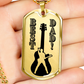 Best Dad Guitarist Silhouette Dog Tag Necklace for Guitarist | Military Style Necklace SDT-DTD-0108