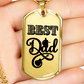 Best Dad Acoustic Guitarist Dog Tag Necklace for Guitarist | Military Style Necklace SDT-DTD-0102