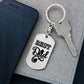 Best Dad Acoustic Guitarist Dog Tag Keychain for Guitarist | Military Style Keychain SDT-DTK-0102