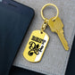 Best Dad Acoustic Guitarist Dog Tag Keychain for Guitarist | Military Style Keychain SDT-DTK-0102