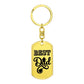 Best Dad Acoustic Guitarist Dog Tag Keychain for Guitarist | Military Style Keychain SDT-DTK-0102