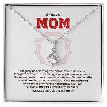 Rockstar Mom-to-be | Alluring Beauty Necklace | Gift from Drummer Dad