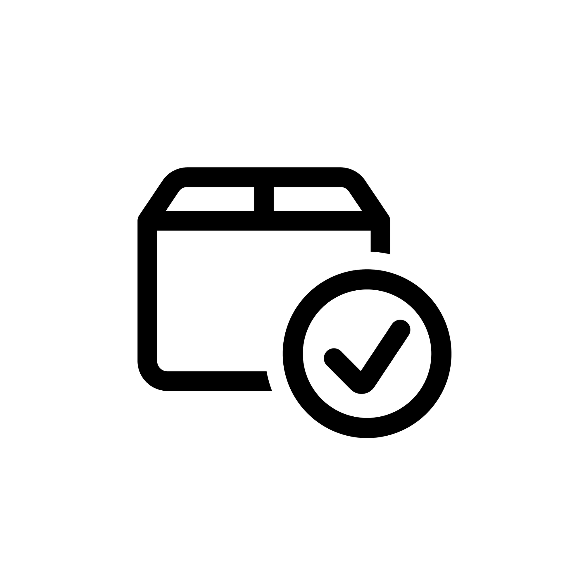 A black and white icon features a calendar with a check mark inside a circle, representing a scheduled or confirmed event. This design ensures your Shipping Protection by Route is accurately planned and safeguarded from unexpected changes.