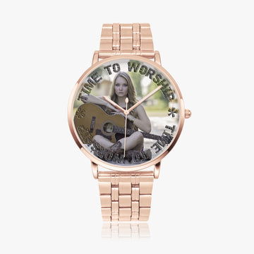 Time to Worship | Female Acoustic Guitarist | Steel Strap Quartz watch