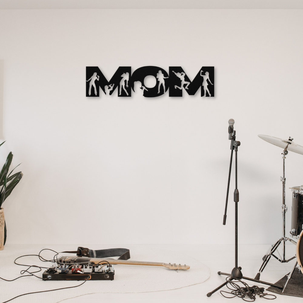 Mom Metal Sign Mom Text Sign for Singer Mom | Metal Wall Art